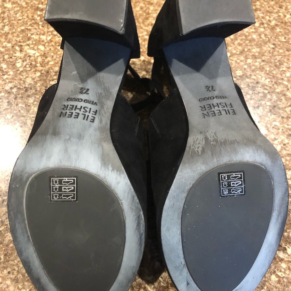 Eileen Fisher Suede Matty Sandals Size 7.5 - Picture 7 of 8